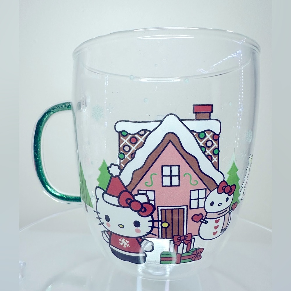 Sanrio Hello Kitty Christmas Glass Mug